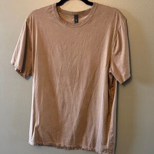 Lululemon Men's Tan/Brown T-Shirt. Size M